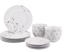 Load image into Gallery viewer, AmazonBasics 18-Piece Kitchen Dinnerware Set, Dishes, Bowls, Service for 6